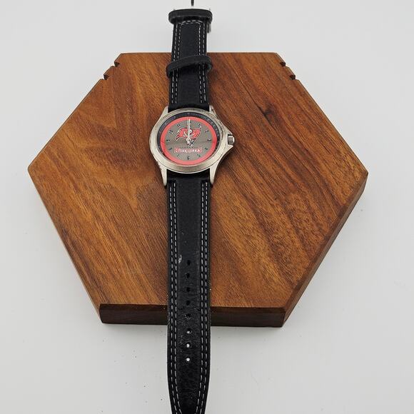 Sportim Tampa Bay Buccaneers Logo Watch Black Red NFL Football Fan Game Day - Picture 4 of 6